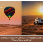 Hot air balloon Dubai sunrise desert view