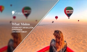 Dubai hot air balloon experience blog banner by Hot Air Balloon Dubai Ride