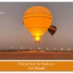 Hot air balloon ride in Dubai desert during Diwali celebration