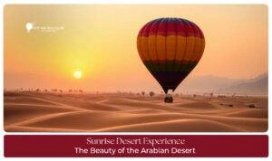 Sunrise over the Arabian Desert dunes