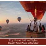 Hot air balloon flight at sunrise
