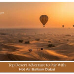 Tourists enjoying balloon ride Dubai